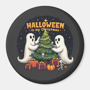 Imã O Halloween é meu Papai noel de Natal Engraçado Gh