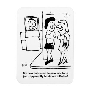 Ímã O homem dirige um desenho engraçado