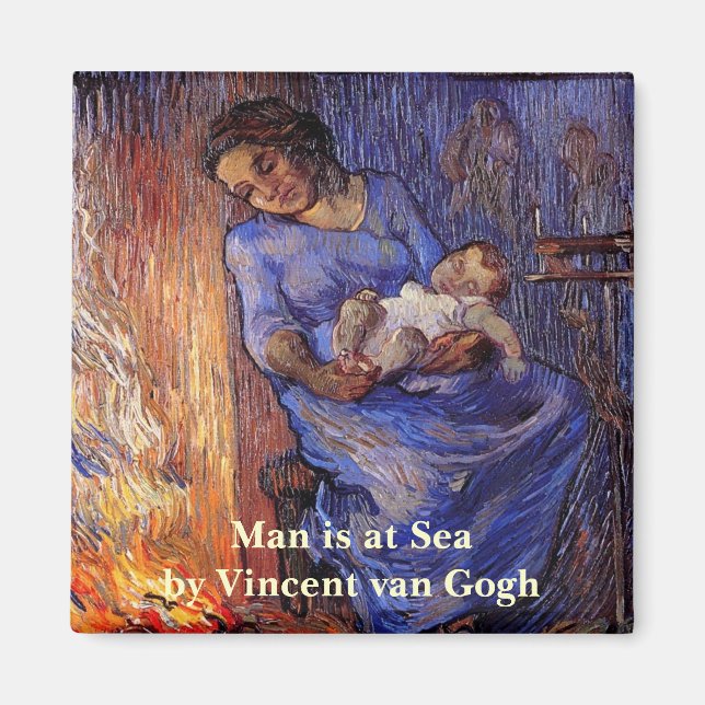 Imã O homem está no mar por Vincent van Gogh (Frente)