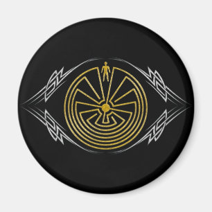 Imã O Homem no Maze - Ouro tribal prata