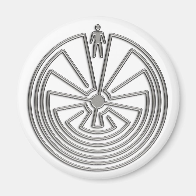 Imã O Homem no Maze - prata (Frente)