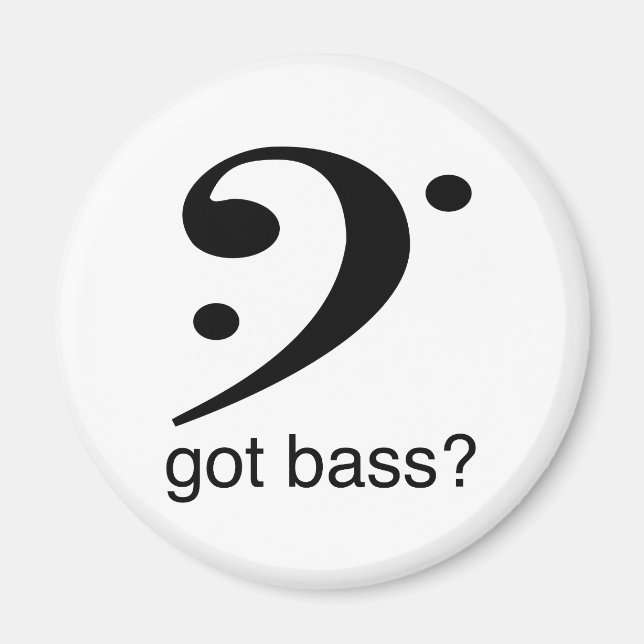 Imã O ícone do bass com o baixo? (Frente)