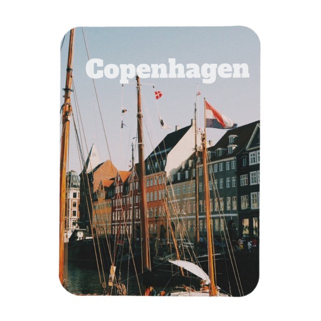 Ímã O icônico Nyhavn, Copenhague, Dinamarca (Vertical)