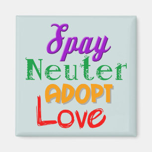 Imã O ímã animal spay o neutro adota o amor