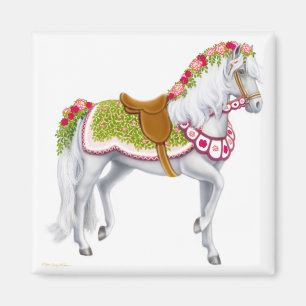 Imã O ímã do cavalo do rosa