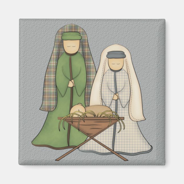 Imã O ímã do cristão do Natal da natividade (Frente)