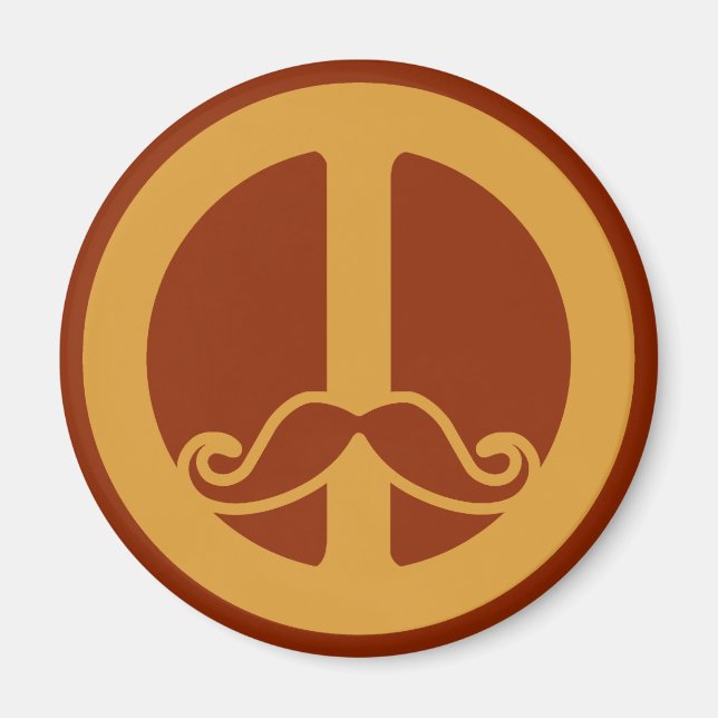Imã O ímã do Peace Stache (Frente)