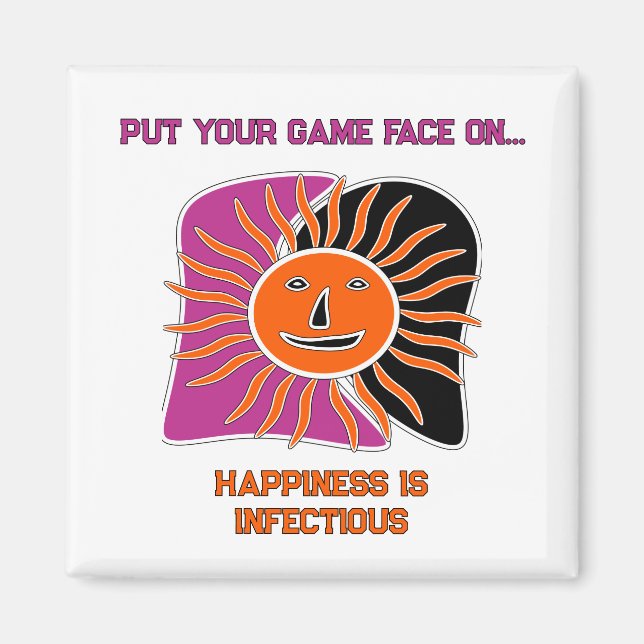 Imã O ímã do rosto do sol sorridente (Frente)