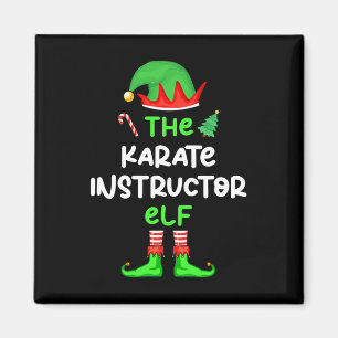 Imã O Instrutor Karate Elf Christmas Matching Pajam
