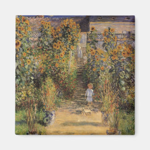 Imã O jardim do artista em Vetheuil por Claude Monet