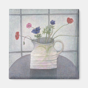 Imã O jarro 2008 das anêmonas e das papoilas floresce