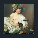 Imã O Jovem Baco, Caravaggio<br><div class="desc">O Jovem Baco - Pintura Barroca Italiana de Caravaggio. Michelangelo Merisi da Caravaggio (1571 - 1610) foi artista italiano ativo em Roma, Nápoles, Malta e Sicília entre 1593 e 1610. Suas pinturas, que combinam uma observação realista do estado humano, tanto física quanto emocional, com o uso dramático da iluminação, tiveram...</div>