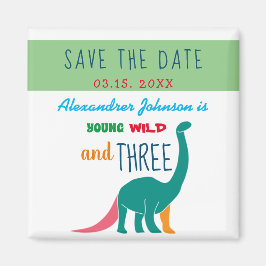 Imã O Jovem Selvagem e Três Dinossauros Verdes Salvem 