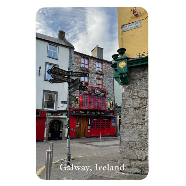 Ímã O Kings Head na High Street em Galway, Irlanda (Vertical)