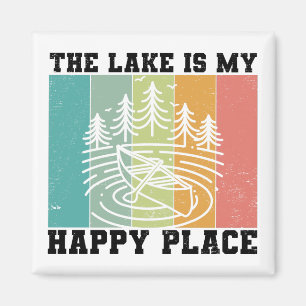 Imã O lago é o meu feliz lugar, o lago Vintage, que af