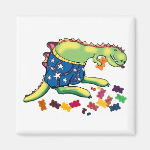 Imã O lanche da meia-noite do dinossauro