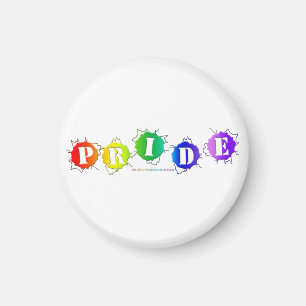 Imã O letreiro de orgulho de cores arco-íris do Slippe