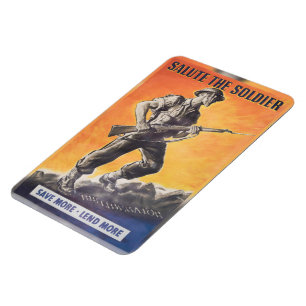 Ímã O Libertador. Reimpressão do poster de guerra bri