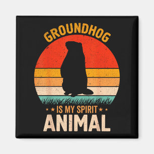 Imã O lindo Groundhog é meu animal espiritual