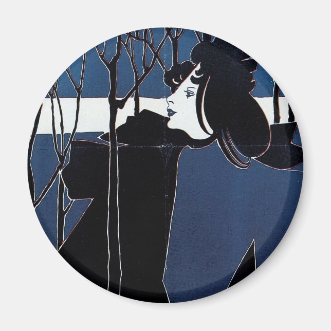 Imã O Livro de Papéis ~ Blue Lady (Frente)