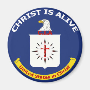 Imã O logotipo CIA "cristo está vivo "