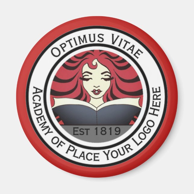 Imã O Logotipo Da Sua Empresa Redonda Aqui. Promociona (Frente)