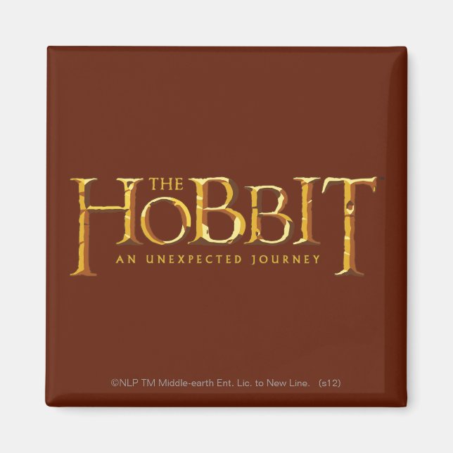 Imã O logotipo de hobbit é Dourado (Frente)