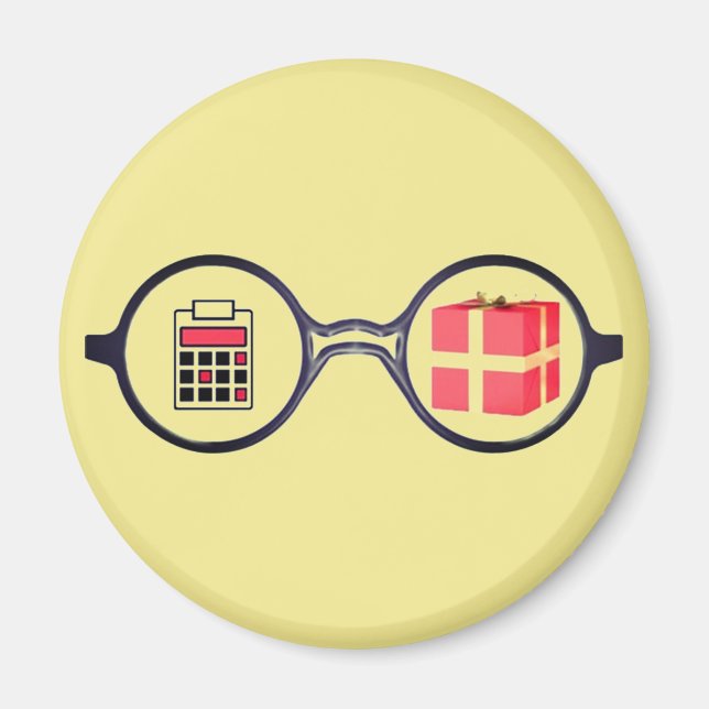 Imã "O logotipo do contador dotado" (Frente)