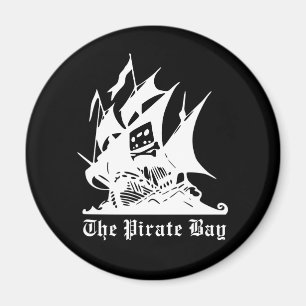 Imã o logotipo do navio de pirata da baía do pirata