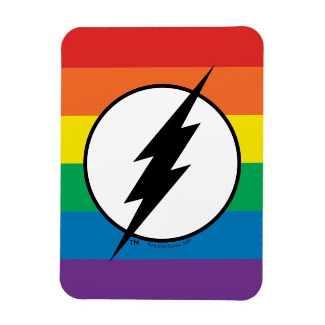 Ímã O logotipo Flash Rainbow (Vertical)