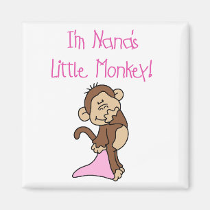 Imã O macaco de Nana - t-shirt e presentes cor-de-rosa