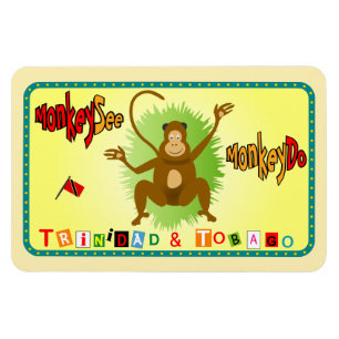 Ímã O macaco de Trinidad and Tobago vê o macaco fazer