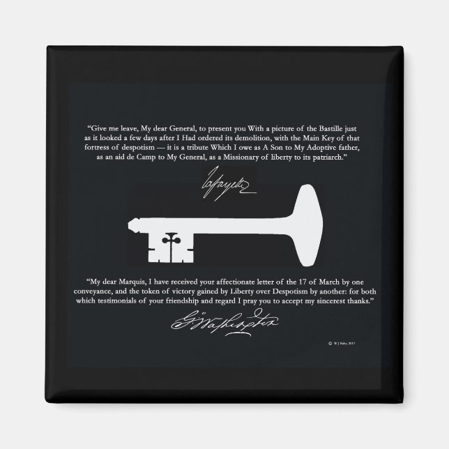 Imã O Magnet da Chave da Liberdade de George Washingto (Frente)