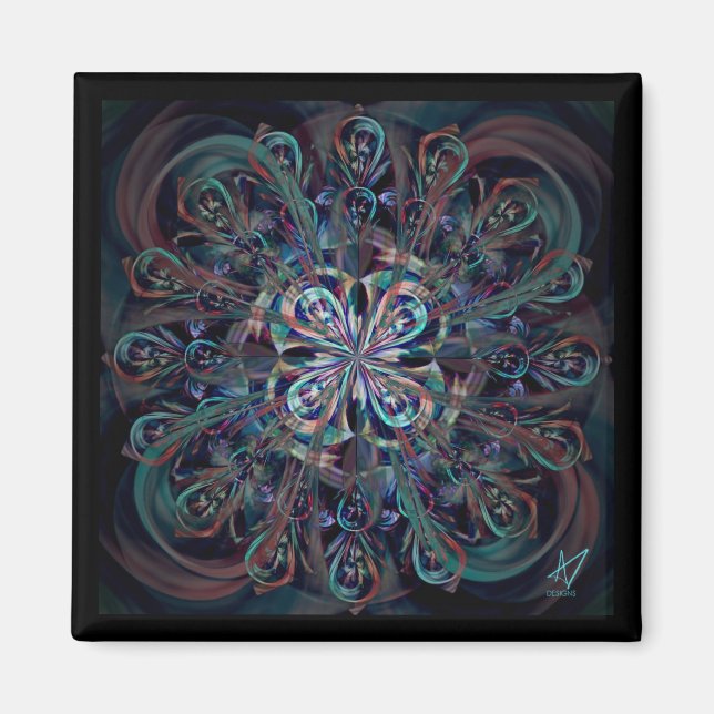 Imã O Magnet da Flor de Peacock (Frente)