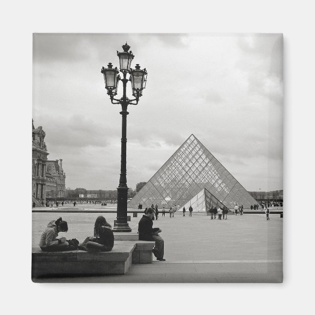 Imã O Magnet Da Pirâmide De Vidro Do Louvre (Frente)