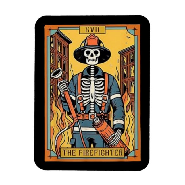 Ímã O Magnet da Placa Tarot do Bombeiro (Vertical)