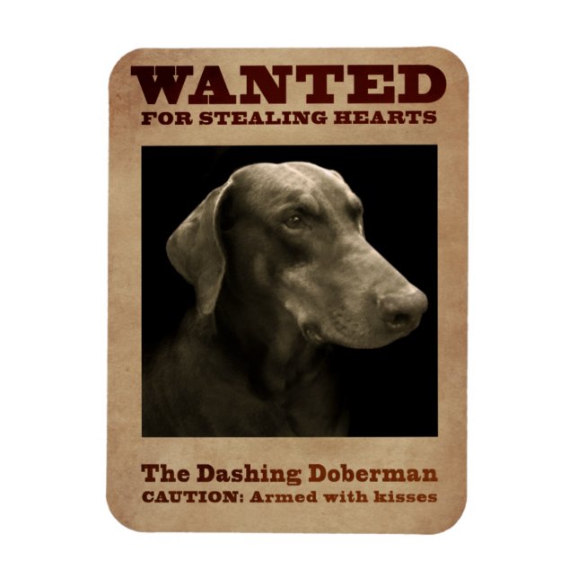 Ímã O Magnet Dashing Doberman (Vertical)