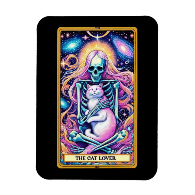 Ímã O Magnet Do Cartão De Tarot Do Gato (Vertical)
