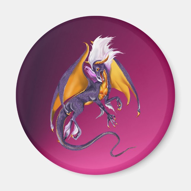 Imã O Magnet Do Dragão Roxo (Frente)