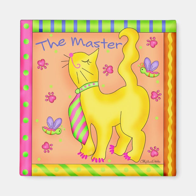 Imã O Magnet Mestre Quadrado (Frente)