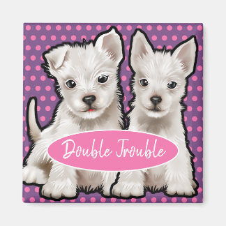 Imã O Magnet personalizado encrenca filhotes fofinhos.