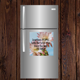 Imã O Magnet Pessoas Pior do Melhor Futuro Cactus Rosa