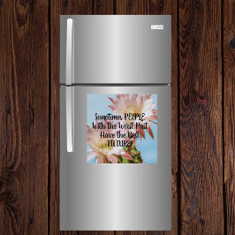 Imã O Magnet Pessoas Pior do Melhor Futuro Cactus Rosa