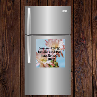 Imã O Magnet Pessoas Pior do Melhor Futuro Cactus Rosa