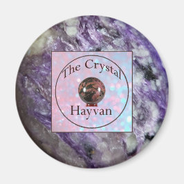 Imã O Magneta Crystal Hayvan com Imagem Charoite