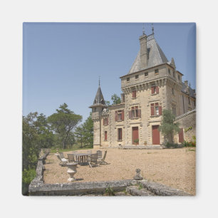 Imã O magnífico Chateau de Pressac e jardim