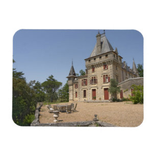 Ímã O magnífico Chateau de Pressac e jardim