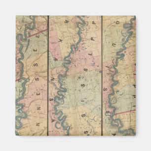 Imã O mapa do Lloyd do Rio Lower Mississippi