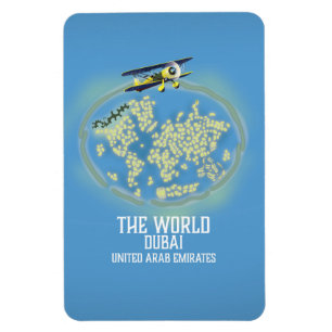 Ímã O mapa do Mundo Dubai Emirados Árabes Unidos