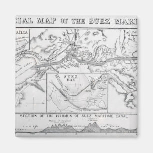 Imã O mapa oficial de Wyld do canal marítimo de Suez